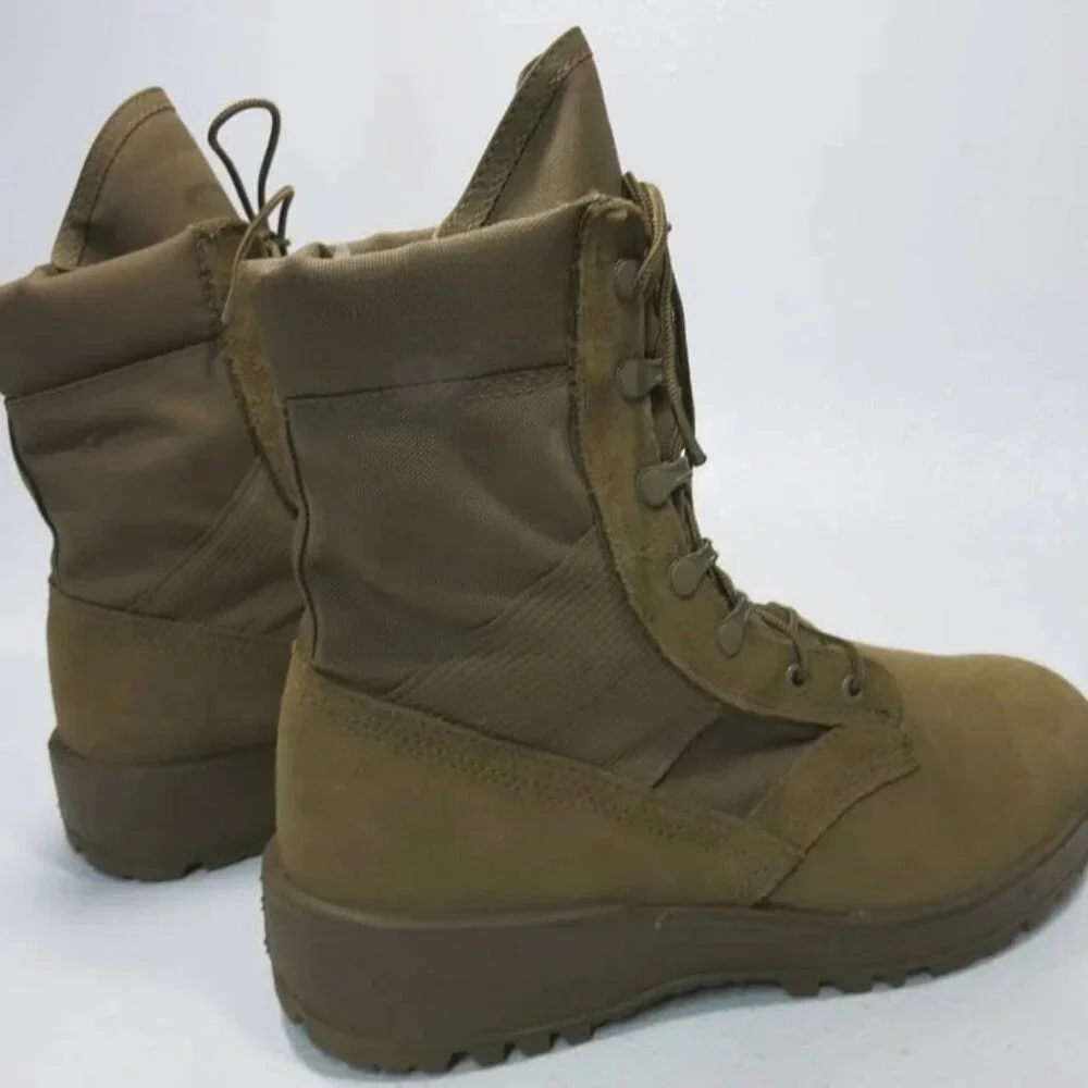 Vibram SPE1C1-17-D-1004 798 Hot Weather Army Combat Boots Coyote Tan Suede 10 W